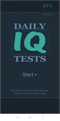 Daily IQ Tests Screen Shot 0