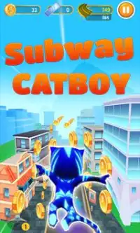 Subway Catboy Rush PJ Adventure Screen Shot 0