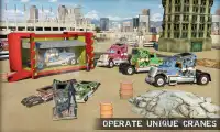 डंप ट्रक कोल्हू जंकयार्ड Dump Truck Crusher 3D Sim Screen Shot 4