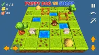 Puppy Dog vs Sheep - Funny Sokoban Game Screen Shot 0