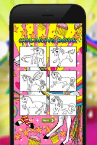 Unicorn Horse Coloring Book Screen Shot 1