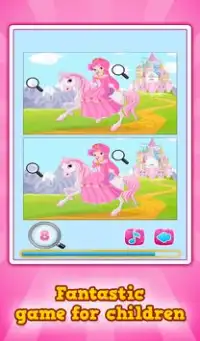 Putri dan Pony: Temukan Perbedaannya * Game Gratis Screen Shot 10