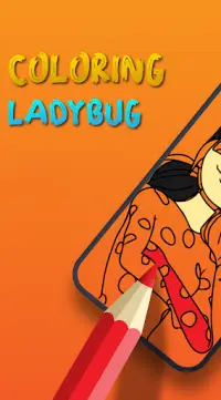 lady bug coloring cartoon cat game Screen Shot 0