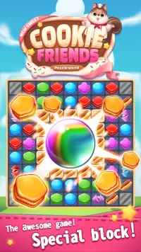 New Sweet Cookie Friends: Puzzle World Screen Shot 1