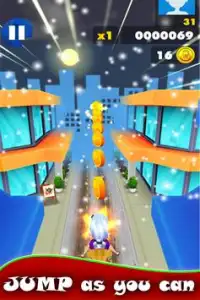 Ice Princess Run 3D Jeu de course sans fin Screen Shot 1