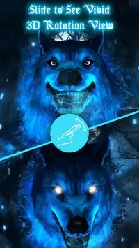3D Ice Wolf Live Wallpaper Screen Shot 3