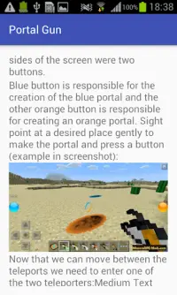 New Portal Gun Mod For MCPE Screen Shot 1