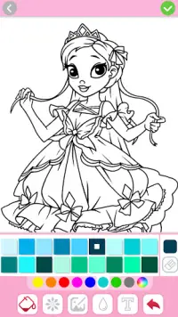 Jogo de pintar barbie princesa Screen Shot 3