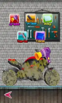 الفتيات غسل الدراجة الألعاب Screen Shot 2
