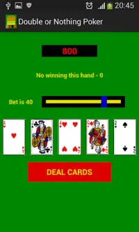 Double or Nothing Poker Screen Shot 4
