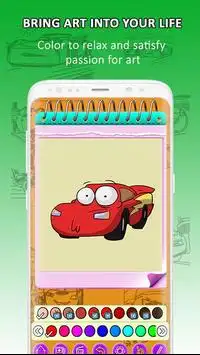 lightning Cars Coloring Pages Book Screen Shot 1