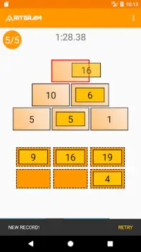 Aritgram - Pyramid Sums Cross Math Puzzle Screen Shot 1