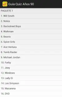 Guía Quiz Años 90 Screen Shot 0