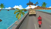 Moto Bike Shooter- Bike Attack 3D Game Screen Shot 0