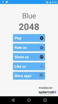 Blue 2048 Screen Shot 0