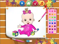 Jogos de colorir bebê meninas Screen Shot 1