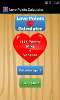 LOVE POINTS Calculator Screen Shot 1