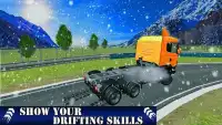 Snow Euro Truck Drift Racing Screen Shot 0