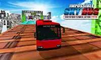 Impossível pista céu ônibus dirigindo simulador Screen Shot 4