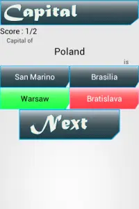 Capitals and Flags Quiz Screen Shot 2