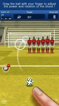 Finger soccer : Free kick Screen Shot 1