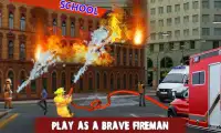Rescue Fire Brigade Simulator - FireFighter Games Screen Shot 1