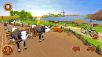 Vintage Village Bull Farm: Animal Farm Simulator Screen Shot 2