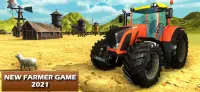 Novo jogo fazendeiro - Jogos de trator 2021 Screen Shot 0