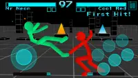 Stickman Fighting Neon Warrior Screen Shot 0