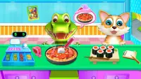 Cute Pets Kitchen Cooking: Fast Food Restaurant Screen Shot 0