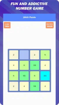 2048 Classic Merge - لعبة ألغاز مجانية Screen Shot 1