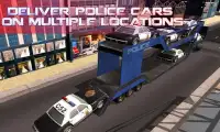 Police camion auto transporter Screen Shot 3