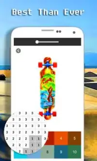 Skateboard Color By Number - Pixel Art Screen Shot 0