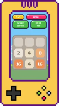 2048 game - 2048 with 8 bit Screen Shot 2