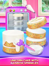 Unicorn Rainbow Cake-Diy Sweet Galaxy Desserts Screen Shot 7