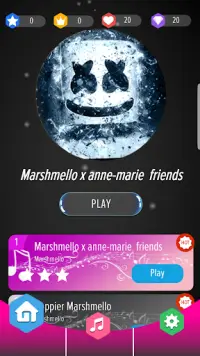 Marshmello vs Alan walker - Piano Tiles DJ Screen Shot 0