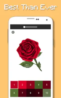 Rose Flowers Coloring Book, Color By Number Pixel Screen Shot 2