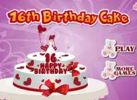 16 वें जन्मदिन केक निर्माता Screen Shot 8