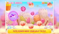 Poney dans Candy World - jeu d'arcade d'aventure Screen Shot 6