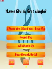 Elvis Presley Trivia Screen Shot 1