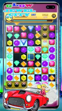 Glow Jewel City 2020 - Matc 3 Puzzle Screen Shot 5