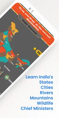 Know India Geography Quiz Game. Trivia and Puzzle Screen Shot 9
