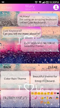 COLOR RAIN Emoji Keyboard Skin Screen Shot 2