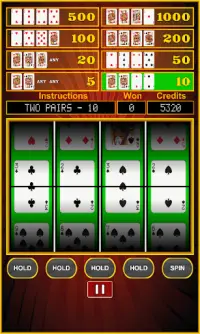 Poker Slot Machine Screen Shot 2