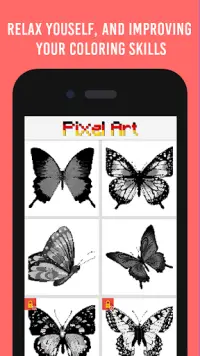 Papillon Color by Number - Pixel Art Screen Shot 0