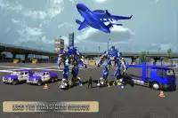 Polícia Avião Transporte Jogo-Transform Robô Carro Screen Shot 3