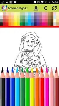 botman legos coloring game Screen Shot 1