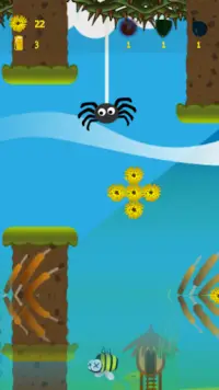 Bee vs Spiders: Tap Tap to Fly & Jump | Flappy Bee Screen Shot 2