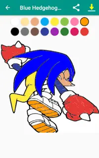 Blue Hedgehog Game Coloring Screen Shot 1