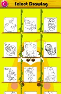 Coloring pages Larva worm games free Screen Shot 1